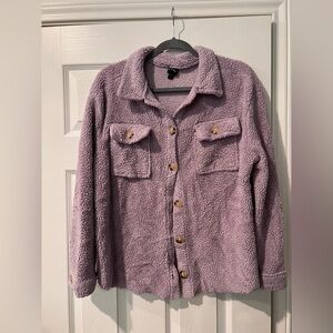 Art Class Lavender Teddy Jacket